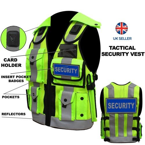 Hi Viz Tactical Security Dog Handler Vest Enforcement CCTV Tac Top Quality Vest