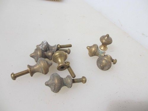 Vintage Brass Cabinet Knob Drawer Handle Pull Old Cupboard Antique -£5each