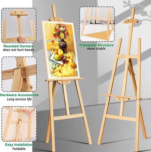 5ft Studio Wooden Easel Display Art Craft Artist Wedding Painting Stand For Gift — image 7