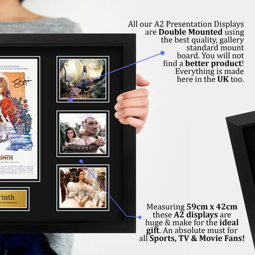 Labyrinth Signed Large A2 Musical Framed Printed Autograph Memorabilia Gift — image 4