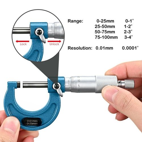 Outside Micrometer 0-100mm Metric Premium Precision Set External Micrometer UK — image 6