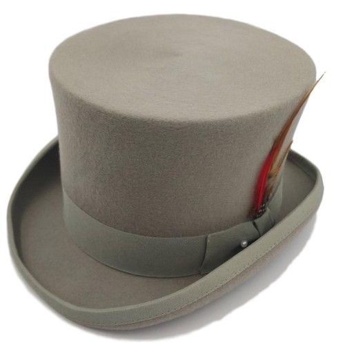 Quality Hand Made 100% Wool Top Hat Wedding Ascot Hat Many Colours S to XXL