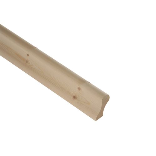 Staircase Pigs Ear Handrail Wall Mounted Solid Pine - Select Length — image 7