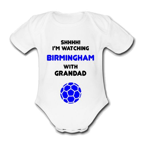 BIRMINGHAM @city Babygrow Baby vest grow gift watching with daddy etc football — image 2