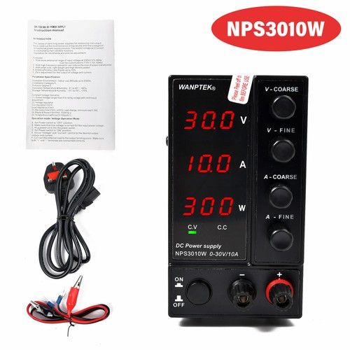 Adjustable DC Bench Power Supply 30V 10A/6A Digital LED Precision Lab Variable