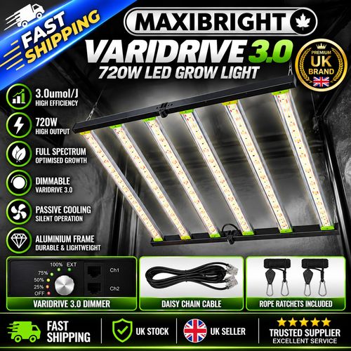 Maxibright Varidrive 3.0umol 720W LED Grow Light Full Spectrum Better Than Omega — image 1