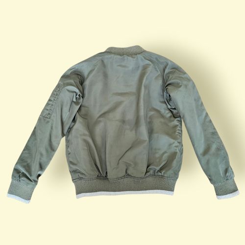 H&J KIDS Green Bomber Jacket Polyester Full Zip Pockets Long Sleeve 2-3Y — image 7