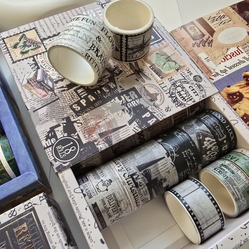 Unique Art Pattern Decorative Washi Tape Set - 18 Multicolour Rolls — image 7