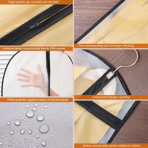 10X Hanging Garment Bags Zip Up Dress Coat Cover Clothes Suit Dust/Water Proof🚚 — image 5