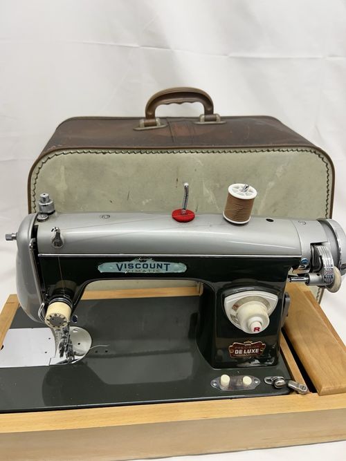 Vintage Viscount Vimatic Precision De Luxe Sewing Machine Case Retro Working — image 18