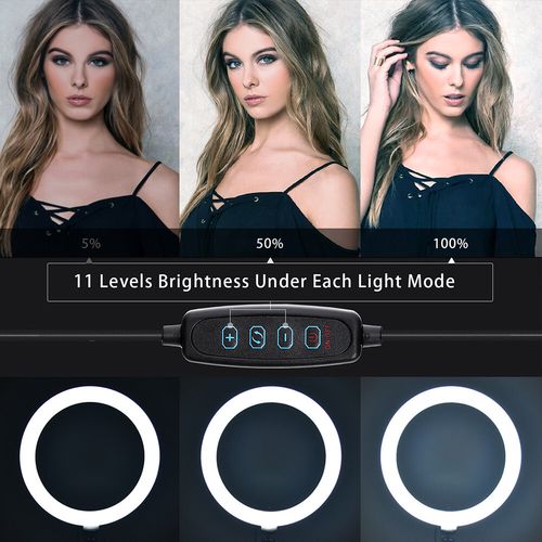 12" LED Ring Light with Tripod Stand Phone Mount for YouTube Makeup Video Live — image 4