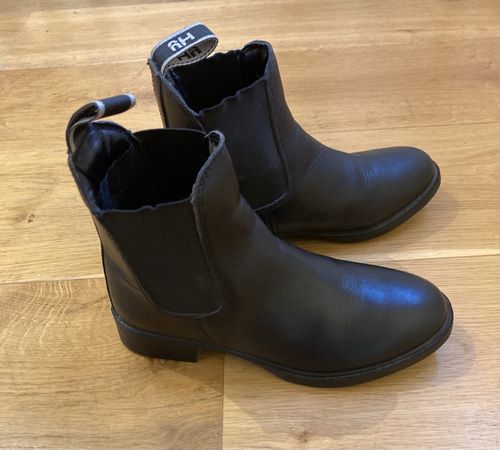 Hy Equestrian Black leather Jodhpur Boots, Size 1 — image 4