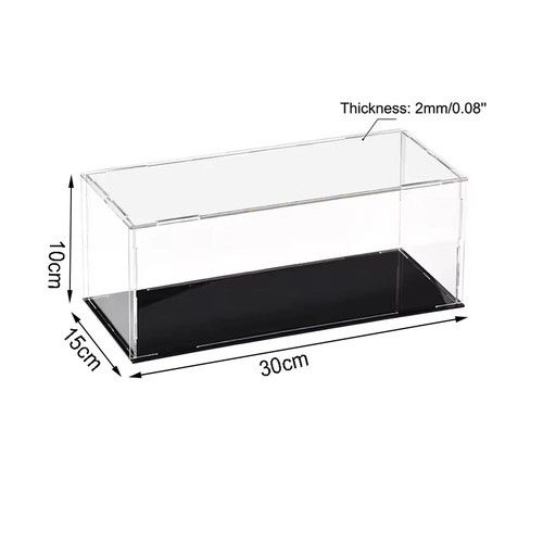 25/30/40/50/55cm Acrylic Display Case Box Transparent Dustproof Showcase UK