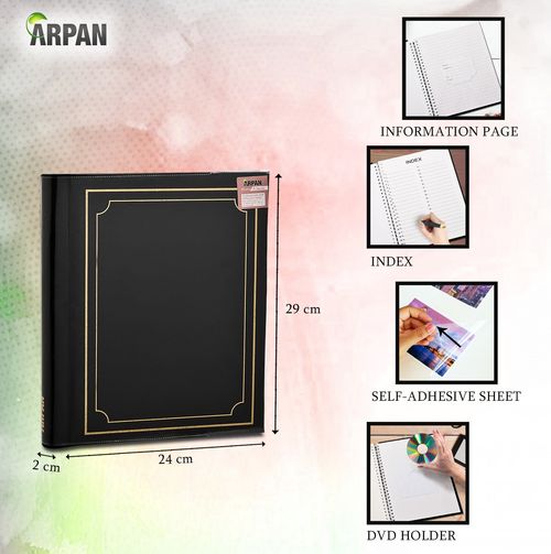 Large Self Adhesive Photo Albums Spiral Bound 20 Sheets 40 Sides Black - SM40BK — image 9