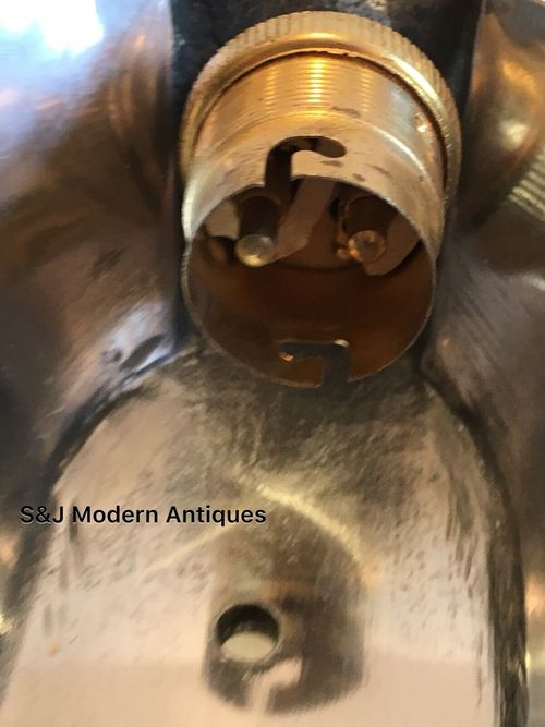Industrial Bulkhead Light Wall Ceiling Retro Old Marine Brass Gold Oval Vintage — image 4