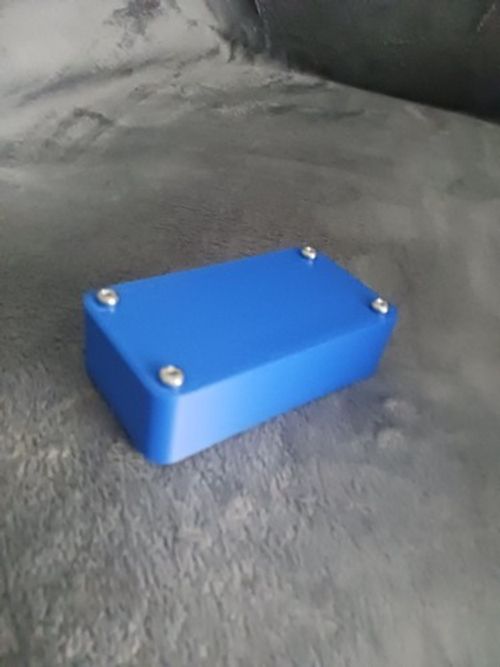 Blue plastic Enclosure  box.Hobby.Project Electronics. Led. circuit board. UK .