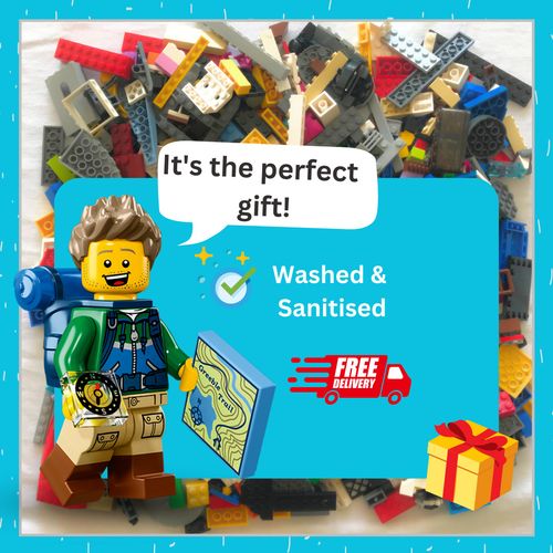 LEGO Bundle Set Joblot 1kg Bricks Parts & Pieces Minifigures Accessories Wheels — image 3