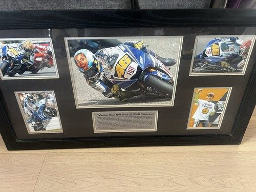 Valentino Rossi. 2008 Moto GP World Champ Framed Photo Montage