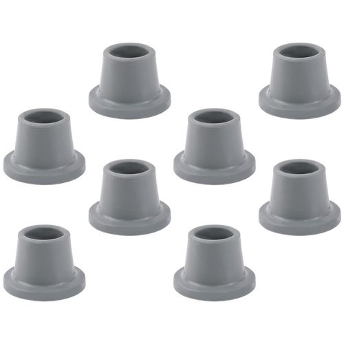 8Pcs Shower Chair Leg Pads Grey Rubber Nonslip Durable Replacement Feet — image 3