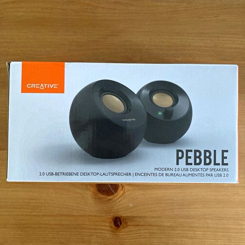 CREATIVE Pebble Modern 2.0 USB-Powered Black Speakers- Great for PC or Laptop