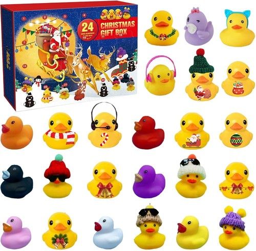 Rubber Duck Advent Calendar Christmas Countdown For Kids 24 Days Ducks Toy Gift