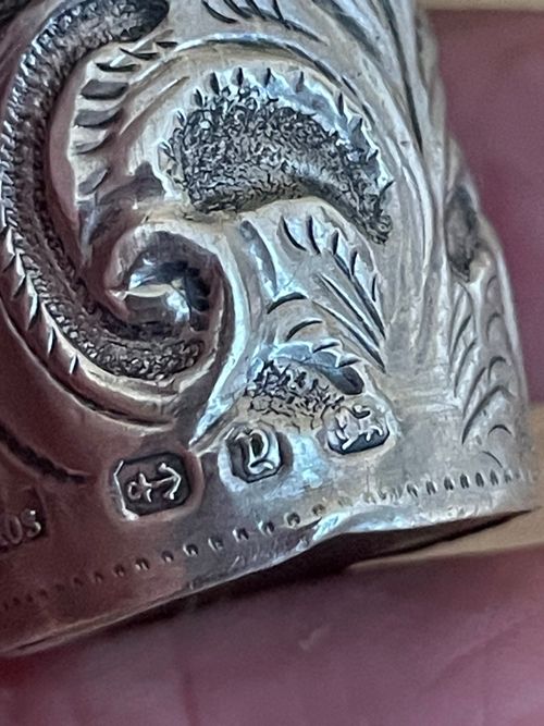 Antique Victorian Solid Silver Miniature Perfume Scent Bottle Birm 1898 — image 12