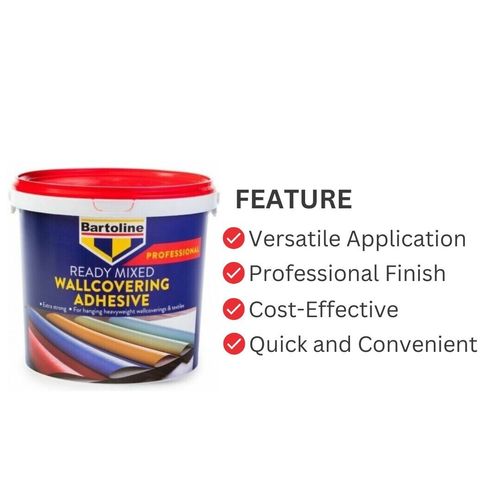 Bartoline Ready Mixed Wallcovering Adhesive Wallpaper Paste 2.5kg — image 3