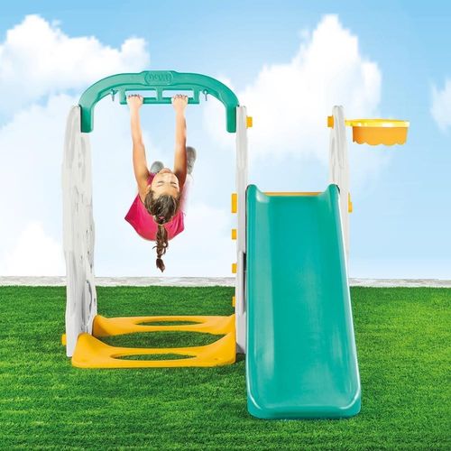 Kids Garden Playground Set, DOLU 4-In-1 Climbing Frame, Swing and Slide Playset — image 3