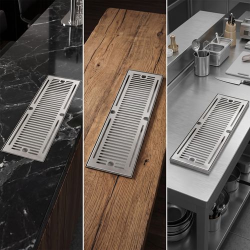 Beer Spill Tray Rectangular Stainless Steel Spill Tray Heavy-Duty — image 3
