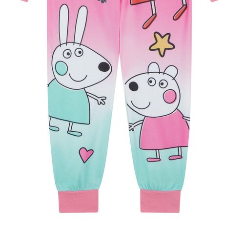 Girls Peppa Pig Pyjamas Fleece All In One Kids Peppa Pig Sleepsuit Sleepwear — image 6