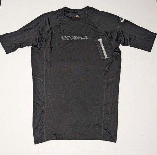 O'NEILL Wetsuits Mens Basic Skins Short Sleeve Rash Guard Vest Top XL Black