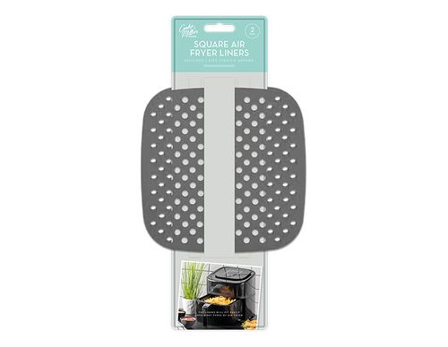 2x Reusable Air Fryer Silicone Pot Basket Liners Mat Tray Non-Stick Oven Baking — image 1