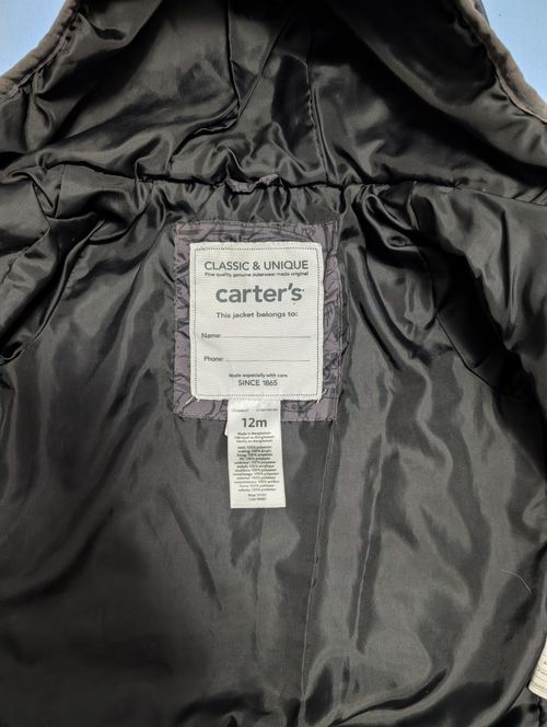 Lot Of 3 Boys Coats Aged 6 months - 12 Months, Columbia, Carhartt, & Carters — image 9