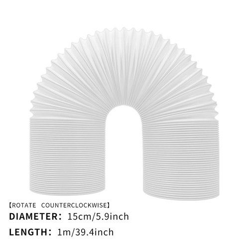 Portable Air Conditioner Exhaust Hose – 15cm / 5.9" Diameter – 1m Length