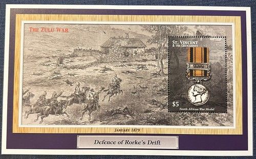 2002 ST. VINCENT $5 SOUVENIR STAMP SHEET and MINIATURE MEDAL PRESENTATION