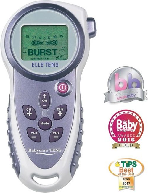 Babycare TENS Elle Tens Pain Relief During Labour Tens Machine w/ Pads Drug Free
