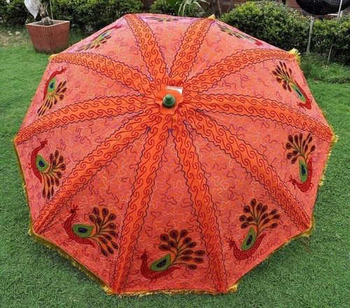 Garden Patio Embroidered Outdoor Indian Sun Parasol Hippie Beach Umbrella 72" — image 1