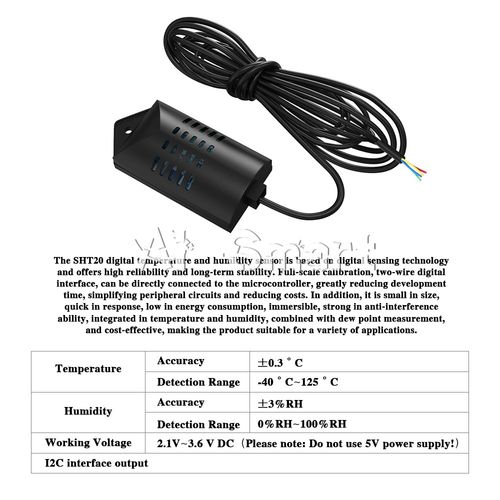 SHT20 Temperature Humidity Sensor Modbus Module RS485 High Precision Transmitter — image 4