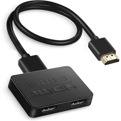 HDMI Splitter 1 Input 2 Output 4K HD Dual Output Adapter Cable 1 In 2 Out UHD