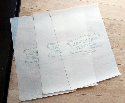 3 x vintage National Butter greaseproof wrappers WW2 rationing era 1940s - orig' — image 2