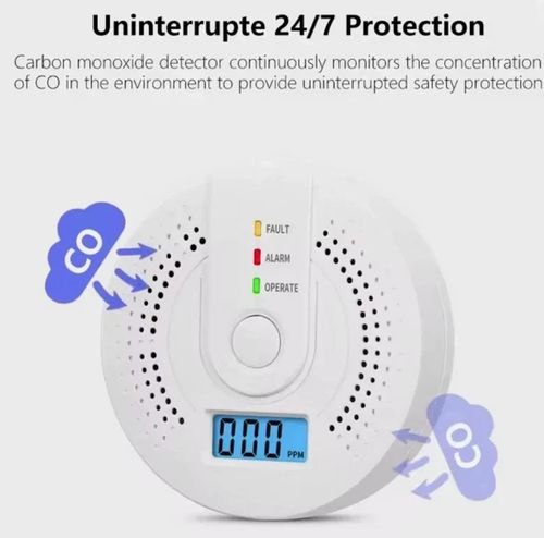 Carbon Monoxide Detector Warning Alarm Sensor LED Digital Battery Powered Uk — image 5