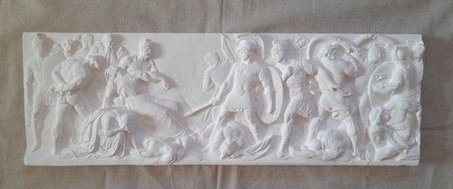 1 large frieze antique italian style Roman / Celtic classical war wall plaque