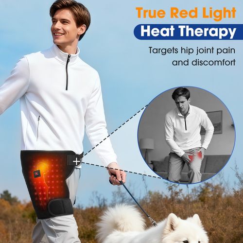 660nm Red Light Therapy Hip Wrap for Sciatica & Hip Pain Relief 3 Heating Levels — image 12
