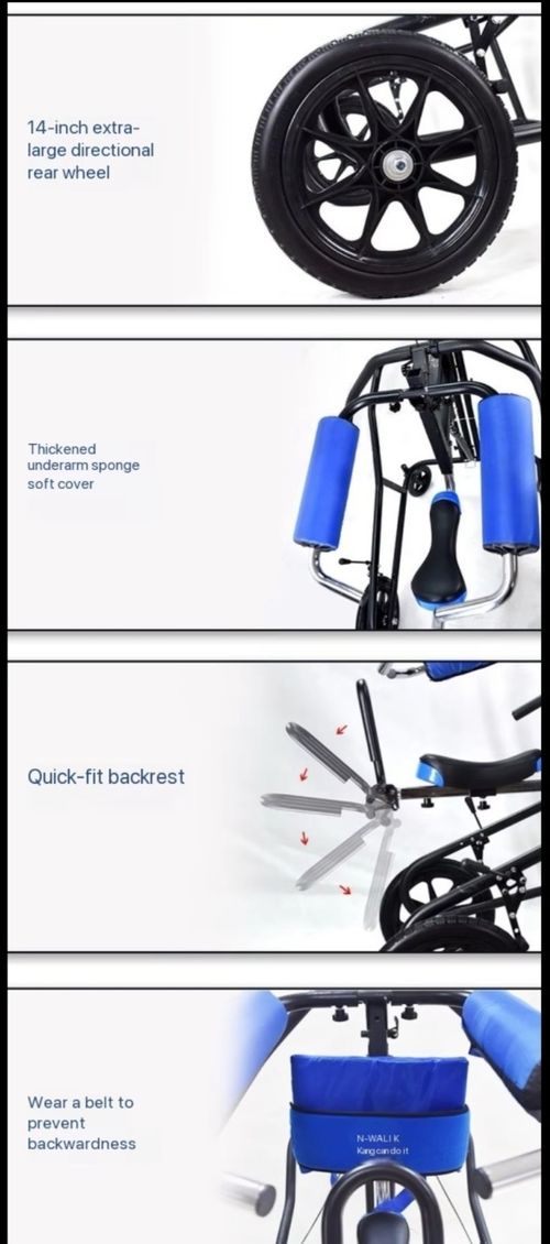 STROKE WALKER REHABILITATION ADJUSTABLE AIR PRUSSER STANDING MOBILITY T FRAME — image 9
