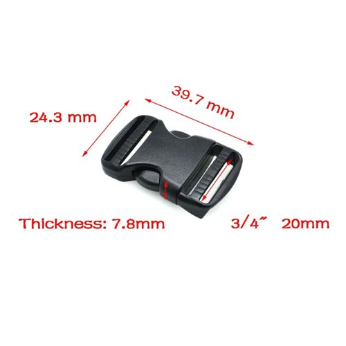 20/50mm Plastic Release Buckle Fastener Backpack Side Release Clip Webbing Strap — image 1