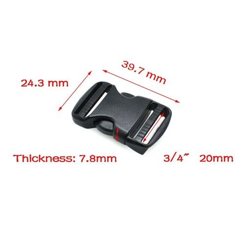 20/50mm Plastic Release Buckle Fastener Backpack Side Release Clip Webbing Strap