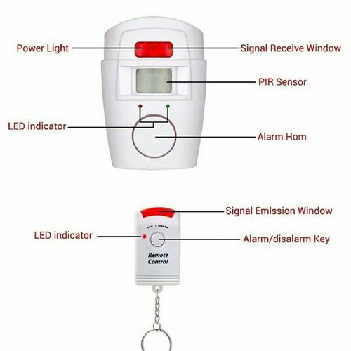 Wireless PIR Motion Sensor Alarm with 2 Remote Control Shed Home Garage Security — image 2