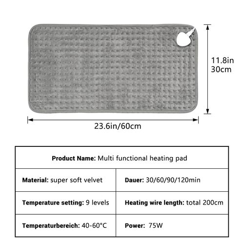 Therapeutic Electric Back Heat Pad Wrap for Muscle Tension Back Neck Pain Relief — image 2