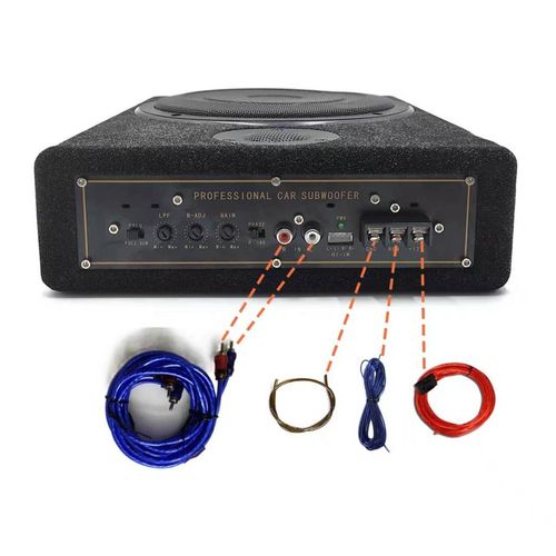 8"1200W Active Underseat Car Bass Box Audio Subwoofer Sub Speaker Amplifier HJKJ — image 14