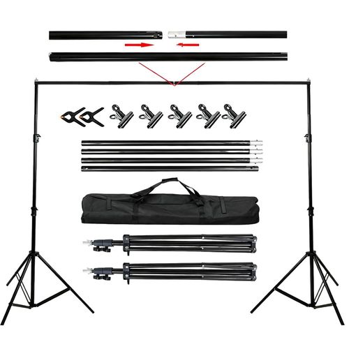 Photography Studio Heavy Duty Backdrop Stand Screen Background Support Kit+Case — image 13